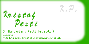 kristof pesti business card